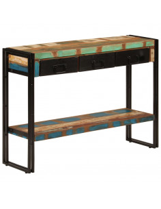 Tavolo Consolle 110x30x76 cm in Legno Massello Riciclato