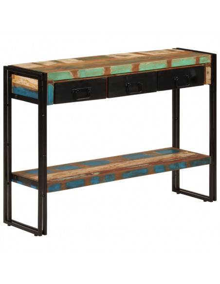 Tavolo Consolle 110x30x76 cm in Legno Massello Riciclato