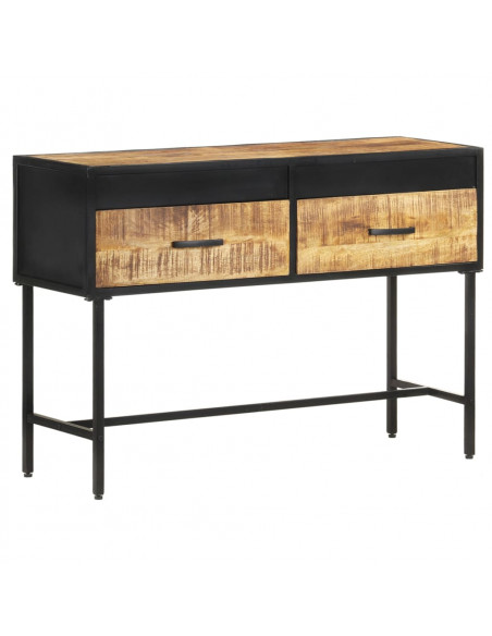 Tavolo Consolle 110x35x75 cm in Legno di Mango Grezzo