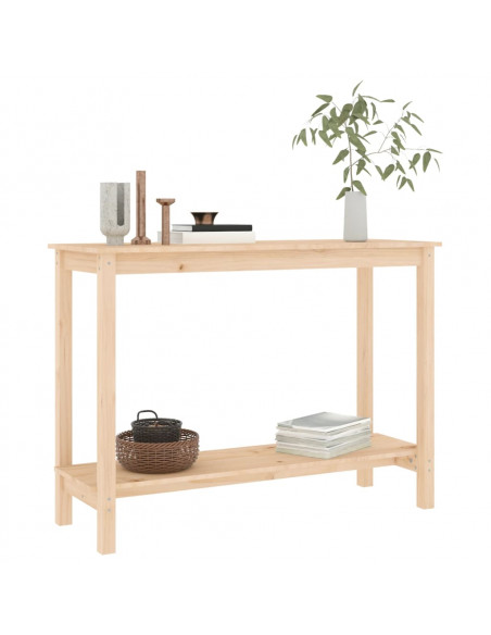 Tavolo Consolle 110x40x80 cm in Legno Massello di Pino