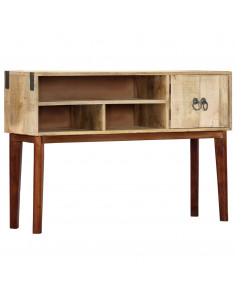 Tavolo Consolle 115x30x76 cm in Legno Massello di Mango Grezzo