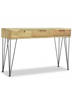 Tavolo Consolle 120x35x76 cm in Legno Massello di Teak