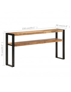 Tavolo Consolle 150x30x75 cm in Legno Massello di Acacia