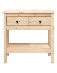 Tavolo Consolle 75x35x75 cm in Legno Massello di Pino