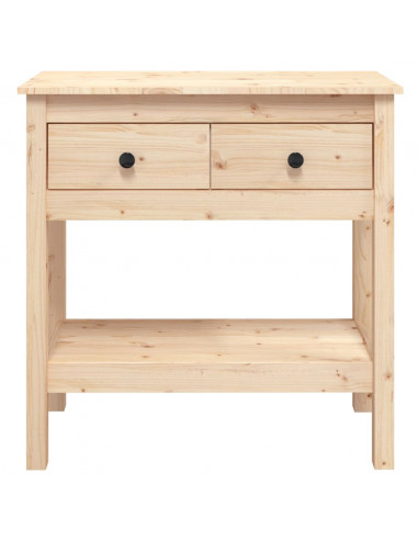 Tavolo Consolle 75x35x75 cm in Legno Massello di Pino