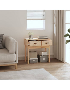 Tavolo Consolle 76,5x40x75 cm in Legno Massello di Pino