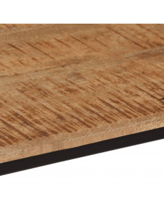 Tavolo Consolle 80x30x74 cm in Legno Massello di Mango e Ferro