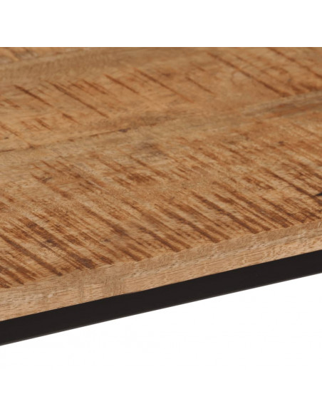 Tavolo Consolle 80x30x74 cm in Legno Massello di Mango e Ferro