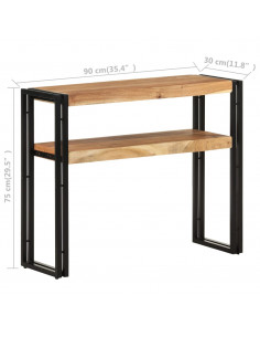 Tavolo Consolle 90x30x75 cm in Legno Massello di Acacia
