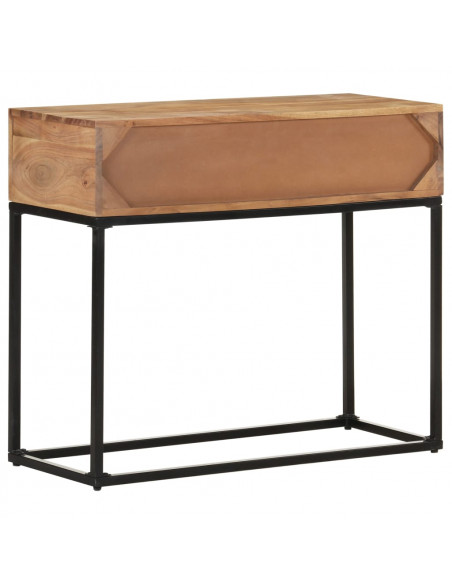 Tavolo Consolle 90x35x76 cm in Legno Massello d'Acacia