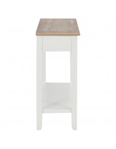Tavolo Consolle Bianco 110x35x80 cm in Legno