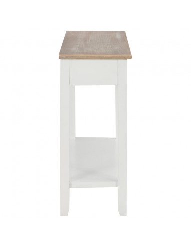 Tavolo Consolle Bianco 110x35x80 cm in Legno