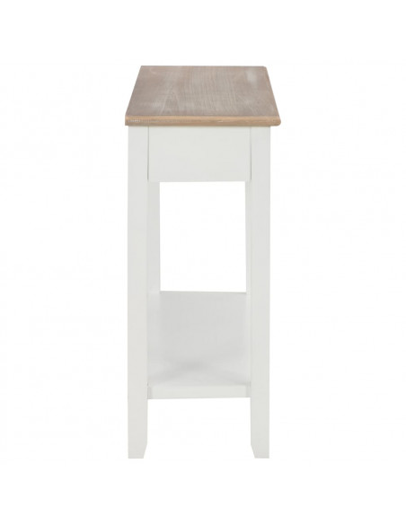 Tavolo Consolle Bianco 110x35x80 cm in Legno