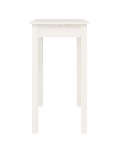 Tavolo Consolle Bianco 80x40x75 cm in Legno Massello di Pino