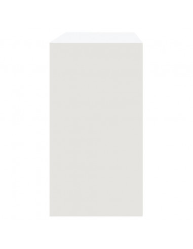 Tavolo Consolle Bianco 89x41x76,5 cm in Acciaio