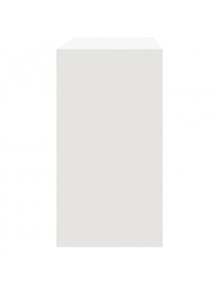 Tavolo Consolle Bianco 89x41x76,5 cm in Acciaio
