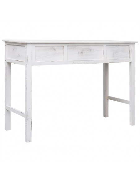 Tavolo Consolle Bianco Anticato 110x45x76 cm in Legno