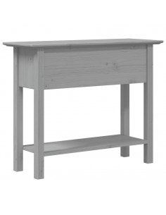 Tavolo Consolle BODO 90x34,5x73 cm Legno Massello Pino Grigio
