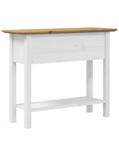 Tavolo Consolle BODO 90x34,5x73 cm Legno Massello Pino Marrone