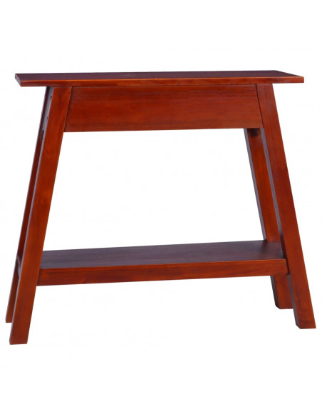 Tavolo Consolle Classico Marrone 90x30x75 cm Massello di Mogano