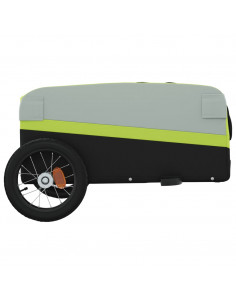 Rimorchio da Bici Nero e Verde 30 kg in Ferro 2