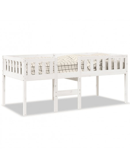 Letto per Bambini senza Materasso Bianco 75x190cm Massello Pino