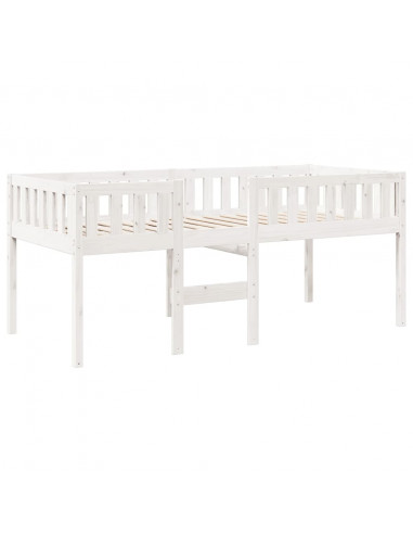 Letto per Bambini senza Materasso Bianco 75x190cm Massello Pino