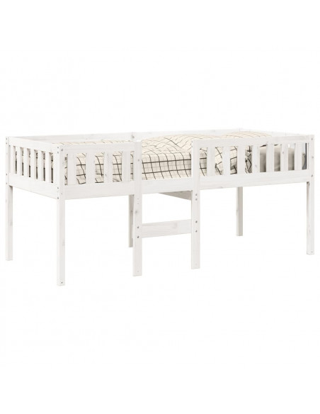 Letto per Bambini senza Materasso Bianco 75x190cm Massello Pino