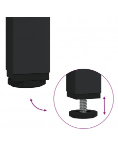 Tavolo Consolle con Ripiano Nero 100x29x75cm Legno Multistrato