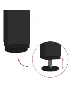 Tavolo Consolle con Ripiano Nero 75x29x75cm Legno Multistrato