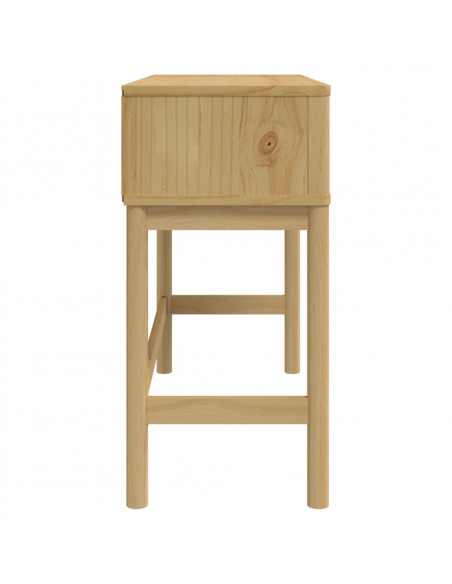 Tavolo Consolle FLORO 89,5x36,5x73 cm Marrone Cera Legno Pino
