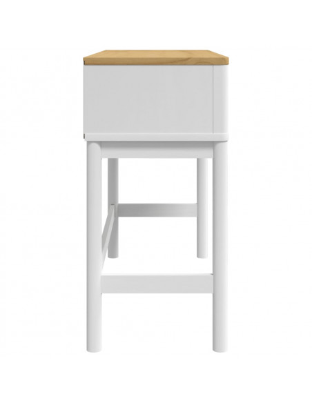 Tavolo Consolle FLORO Bianco 89,5x36,5x73cm Legno Massello Pino