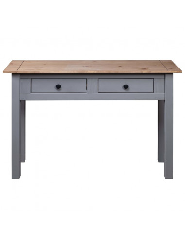 Tavolo Consolle Grigio 110x40x72 cm Legno Massello Pino Panama