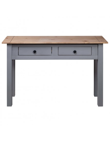 Tavolo Consolle Grigio 110x40x72 cm Legno Massello Pino Panama