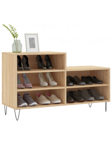 Scarpiera Rovere Sonoma 102x36x60 cm in Legno Multistrato