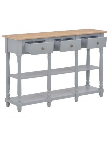 Tavolo Consolle Grigio 120x30x76 cm in MDF