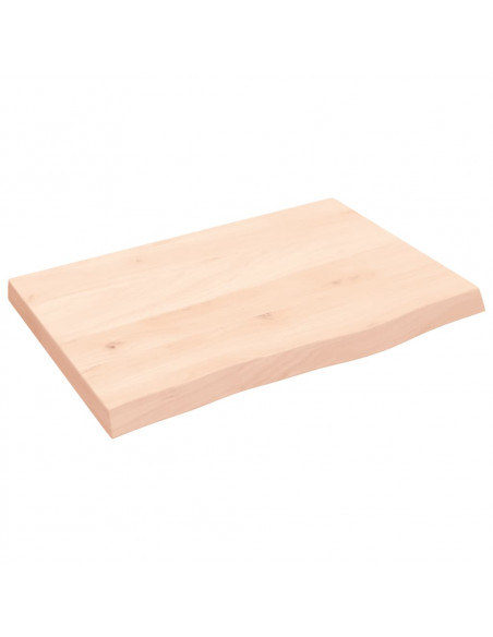 Piano Bagno 60x40x(2-4) cm in Legno Massello Non Trattato