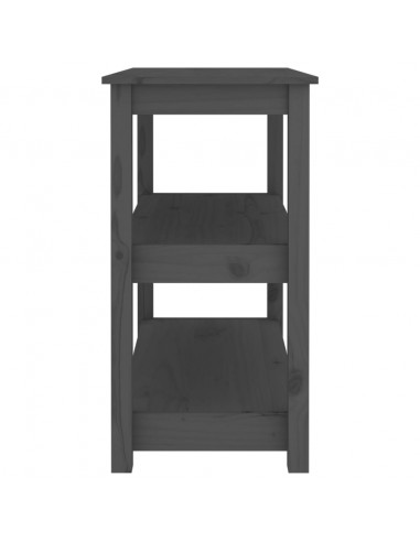 Tavolo Consolle Grigio 80x40x74 cm in Legno Massello di Pino