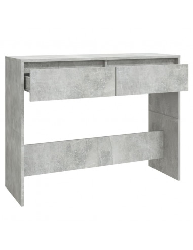 Tavolo Consolle Grigio Cemento 100x35x76,5 cm in Truciolato