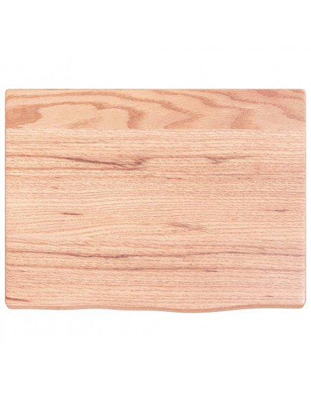 Piano Bagno Marrone Chiaro 40x30x2 cm Legno Massello Trattato