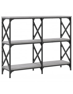 Tavolo Consolle Grigio Sonoma 100x28x80,5 cm Legno Multistrato