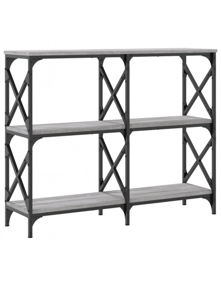 Tavolo Consolle Grigio Sonoma 100x28x80,5 cm Legno Multistrato