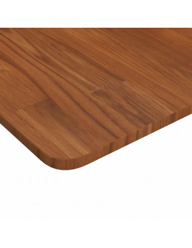 Piano Bagno Marrone Scuro 100x50x1,5cm Legno Massello Trattato