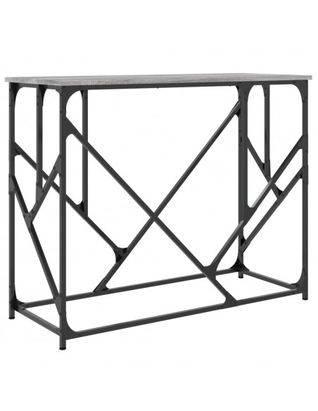 Tavolo Consolle Grigio Sonoma 100x40x80 cm in Legno Multistrato