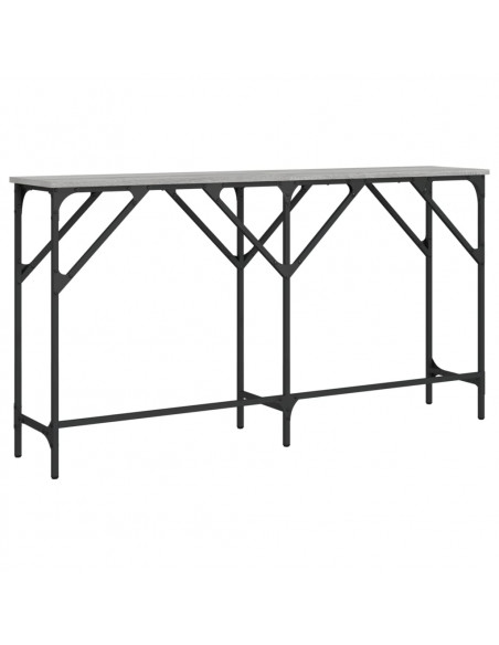 Tavolo Consolle Grigio Sonoma 140x29x75 cm in Legno Multistrato