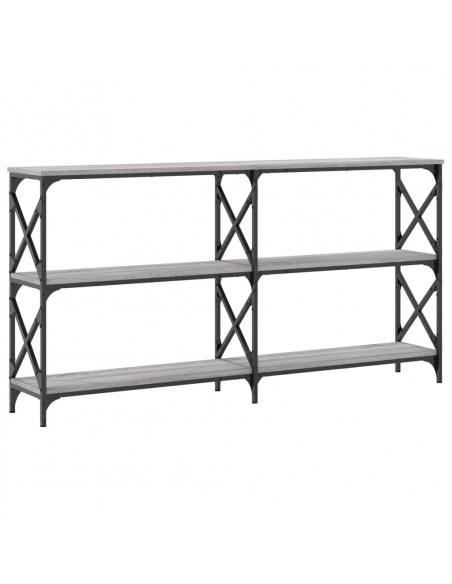 Tavolo Consolle Grigio Sonoma 156x28x80,5 cm Legno Multistrato