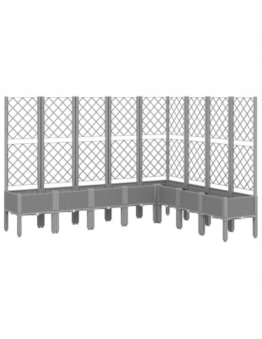 Fioriera Giardino con Traliccio Grigio Chiaro 200x160x142 cm PP