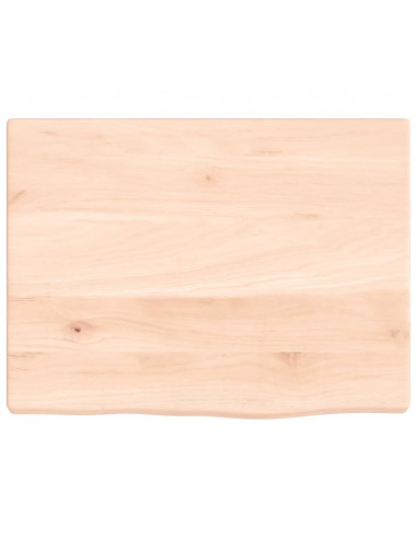 Piano Bagno 40x30x2 cm in Legno Massello Non Trattato