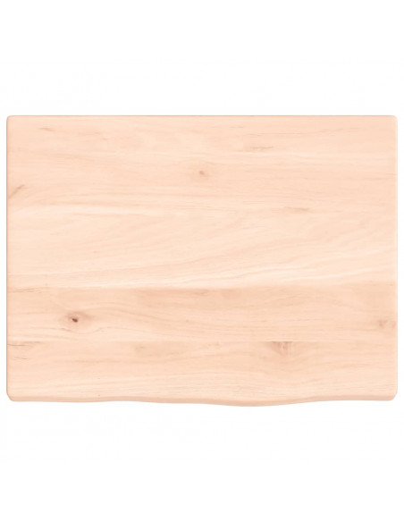 Piano Bagno 40x30x2 cm in Legno Massello Non Trattato