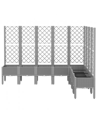 Fioriera Giardino con Traliccio Grigio Chiaro 200x160x142 cm PP